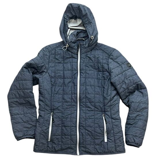 Cutter & Buck Women’s M Packable Puffer Jacket with Google Logo CB Blue Gray - Picture 1 of 6